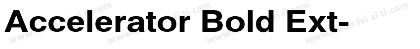 Accelerator Bold Ext字体转换